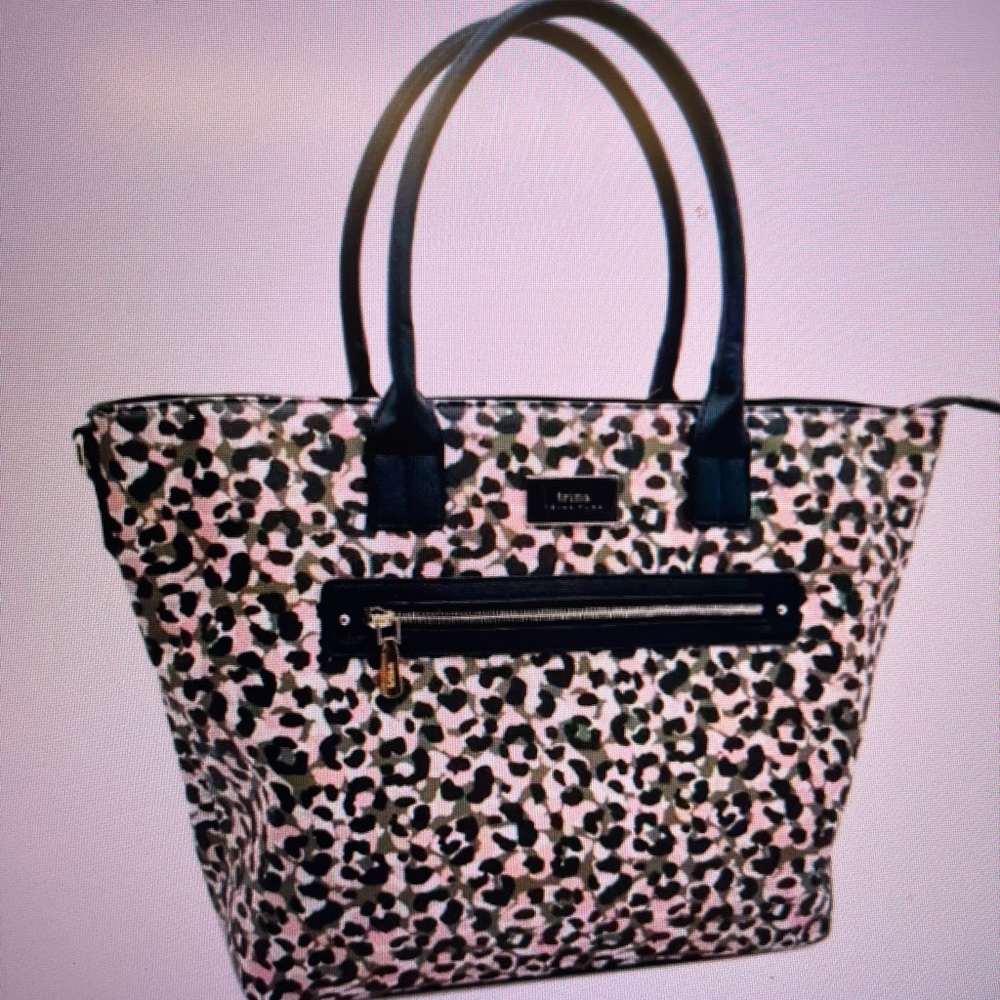 Trina Turk Pink and Black Leopard Tote NWT in original package.